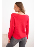 Dámský svetr s viskózou a výstřihem do V fuchsie Dámský svetr s viskózou a výstřihem do V fuchsie