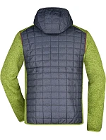 Daiber JN 772 Pánská pletená hybridní bunda 02.0772 kiwi melange/anthracite melange