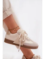 Dámské tenisky s ozdobným detailem Béžové Kalirina