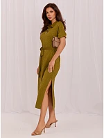 Šaty LK SK 510242.14 v barvě khaki Šaty LK SK 510242.14 v barvě khaki
