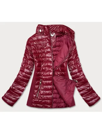 Vínová dámská lesklá bunda (7210-67) Vínová dámská lesklá bunda (7210-67)