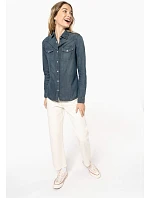 Kariban K 518 Denim halenka s dlouhým rukávem 20.K518 blue jean Kariban K 518 Denim halenka s dlouhým rukávem 20.K518 blue jean