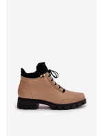 Nízké dámské boty z ekologické kůže béžové Erisabelle Nízké dámské boty z ekologické kůže béžové Erisabelle