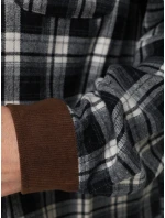 Dámská kostkovaná košile na knoflíky tmavě modrá FashionStreet DY0483