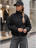 Dámská přechodová bunda typu bomber s stojáčkem, černá, FashionStreet TY6023 Dámská přechodová bunda typu bomber s stojáčkem, černá, FashionStreet TY6023