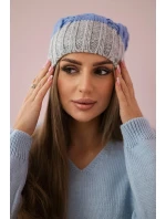 Paris fleecová čepice K212 modrá+šedá Paris fleecová čepice K212 modrá+šedá