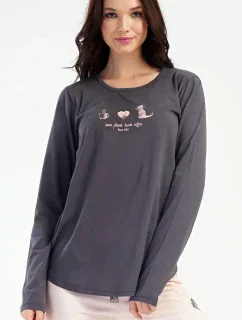 Dámské pyžamo dlouhé Kočka