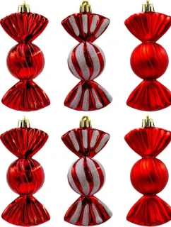 PLASTOVÉ TVAROVÁNÍ CETKY BEZPEČNÉ CUKROVÍ 6KS SLÍDA ČERVENÁ