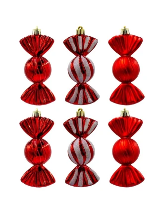 PLASTOVÉ TVAROVÁNÍ CETKY BEZPEČNÉ CUKROVÍ 6KS SLÍDA ČERVENÁ