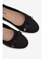 Černé balerínky s mašlí Amelivra