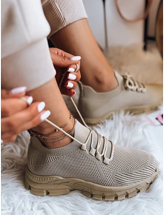 Dámské ponožkové tenisky ZY0345 khaki - FashionStreet Dámské ponožkové tenisky ZY0345 khaki - FashionStreet