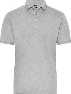 Daiber JN 1806 Pánské pracovní elastické bio polo - Solid 02.1806 grey heather