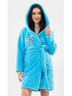 Dámský župan krátký s kapucí Sova Dámský župan krátký s kapucí Sova