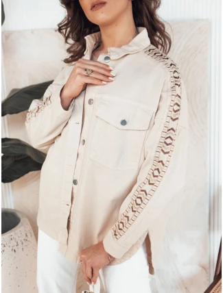 Dámská džínová bunda DALALIS light beige FashionStreet TY4320
