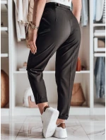 Ležérní dámské plisované kalhoty s páskem PLISSO černé FashionStreet UY2518 Ležérní dámské plisované kalhoty s páskem PLISSO černé FashionStreet UY2518