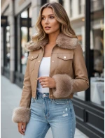 Dámská kožená bunda s velbloudí kožešinou FashionStreet TY5139