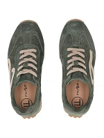 Dámské kožené polobotky, zelené semišové tenisky Filippo DP7961 Dámské kožené polobotky, zelené semišové tenisky Filippo DP7961