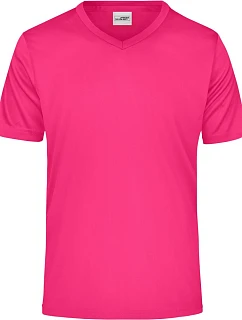 Daiber JN 736 Pánské sportovní tričko s výstřihem do V 02.0736 pink