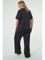 Italská móda Ria crêpe long barva:print/black Italská móda Ria crêpe long barva:print/black