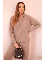 Dámský bavlněný zateplený komplet s potiskem fango