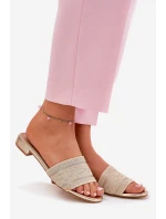 Dámské Sandály Na Plochém Podpatku Zlaté Fexxy Dámské Sandály Na Plochém Podpatku Zlaté Fexxy