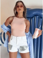 SHINEWEAR dámské šortky bílé FashionStreet SY0339