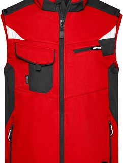 Daiber JN 845 Pracovní vesta - Strong 02.0845 red/black