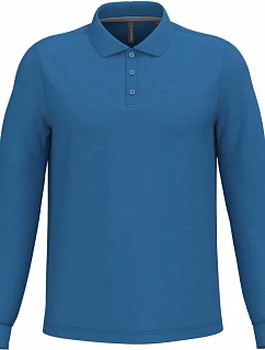 Kariban K 243 Pánské piqué polo s dlouhým rukávem 20.K243 light royal blue