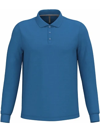 Kariban K 243 Pánské piqué polo s dlouhým rukávem 20.K243 light royal blue