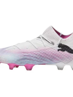 Pánské fotbalové boty / kopačky Future 7 Ultimate FG/AG M 107599 01 Bílá s růžovou - Puma