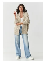 Svetr na zapínání model 217409 Makadamia Svetr na zapínání model 217409 Makadamia