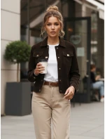 Dámská semišová bunda coffee FashionStreet TY5583