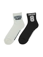 Ponožky Converse 2 ks bílé, černé E1345A
