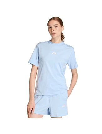 Dámské tričko adidas Essentials 3-Stripes Cotton blue KB7119 Dámské tričko adidas Essentials 3-Stripes Cotton blue KB7119