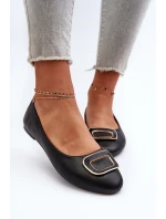 Baleríny S Ozdobou Z Ekokože Černé Enicoria