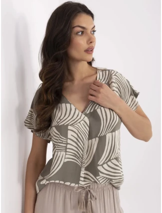Halenka D73771M11171D khaki barva