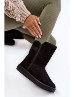 Dámské vysoké boty do sněhu Big Star KK274618 Černe Dámské vysoké boty do sněhu Big Star KK274618 Černe