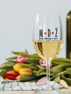 MÁM DOKONALOU ŽENU - čirá sklenice na víno 350 ml