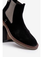 Pánské kotníkové boty Chelsea OO174154 Černá - Big Star Pánské kotníkové boty Chelsea OO174154 Černá - Big Star