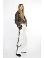 Hnědý krátký dámský kožich Ann Gissy (AG9-9006)