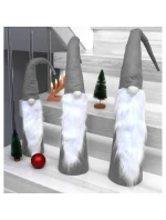 SADA ŠEDÝCH DEKORATIVNÍCH MIKULÁŠŮ 60, 70, 80 CM dětské