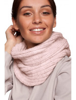 BK062 Žebrovaný pletený šál - růžový