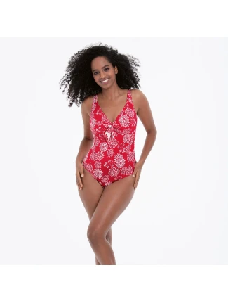 Dámské jednodílné plavky Olivia M3 7825 536 řervené s potiskem - Anita Dámské jednodílné plavky Olivia M3 7825 536 řervené s potiskem - Anita