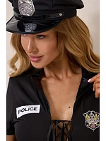 Erotický kostým Sexy Police černý - Pure Sin Erotický kostým Sexy Police černý - Pure Sin