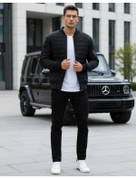 Pánská prošívaná bunda bomber černá TX2213