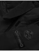 Černá dámská zimní bunda klokaního typu (b2361)