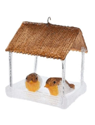 PTAČÍ BUDKA VEDL DEKORACE 185X165X230MM HNĚDÝ BALDACHÝN PTAČÍ BUDKA VEDL DEKORACE 185X165X230MM HNĚDÝ BALDACHÝN