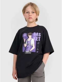 Chlapecké tričko oversize s potiskem 4F 4FJRAW25TTSHM3062-20S