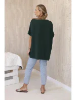 Oversized halenka s přívěskem tmavě zelená