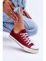 Klasické nízké dámské tenisky burgundské Vegas